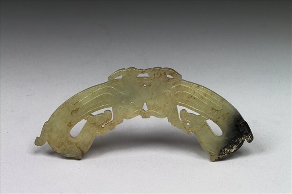 玉雙龍鳥紋佩