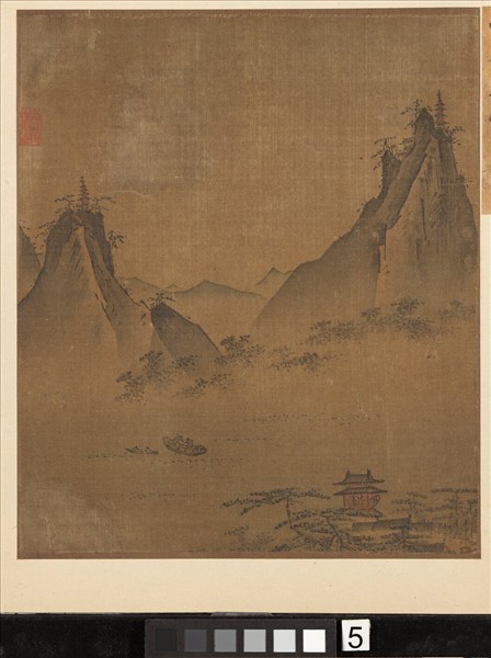 宋葉肖巖西湖十景圖　冊　兩峰插雲