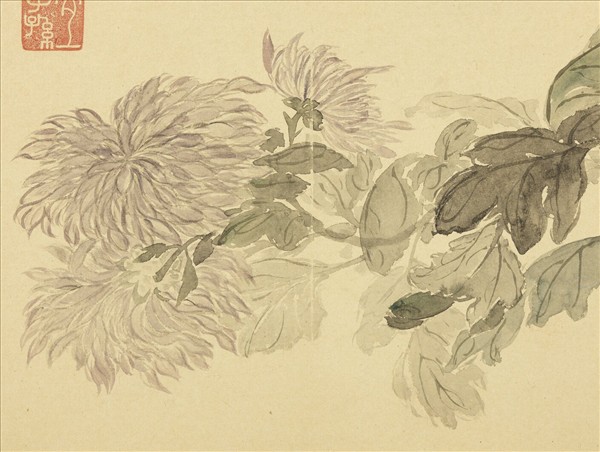 清惲壽平摹古　冊　菊花