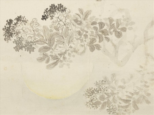 清惲壽平寫生花卉　冊　秋空摘月