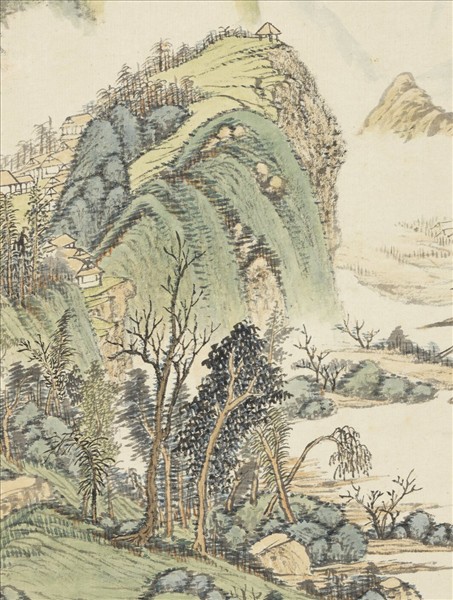 清吳歷橅宋元人山水　冊　仿黃公望山水