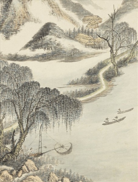 清吳歷橅宋元人山水　冊　仿趙令穰山水