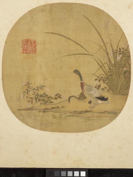 宋元集繪　冊　宋毛益紅蓼雙鳧