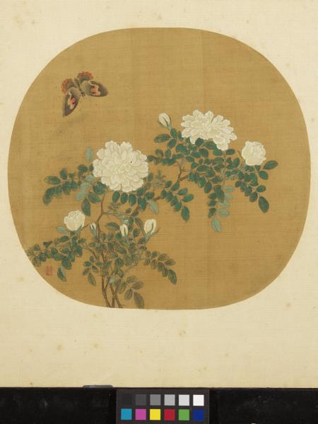 宋元集繪　冊　宋馬逵春叢文蝶