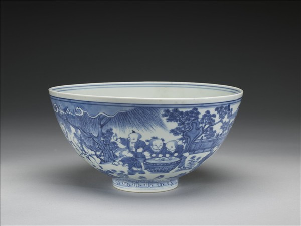 青花嬰戲圖碗