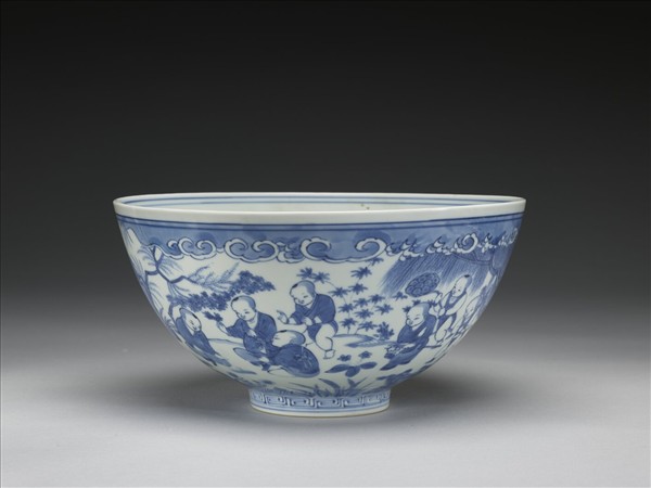 青花嬰戲圖碗