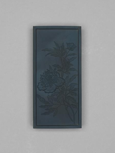 御詠名華詩「芍藥」藍墨