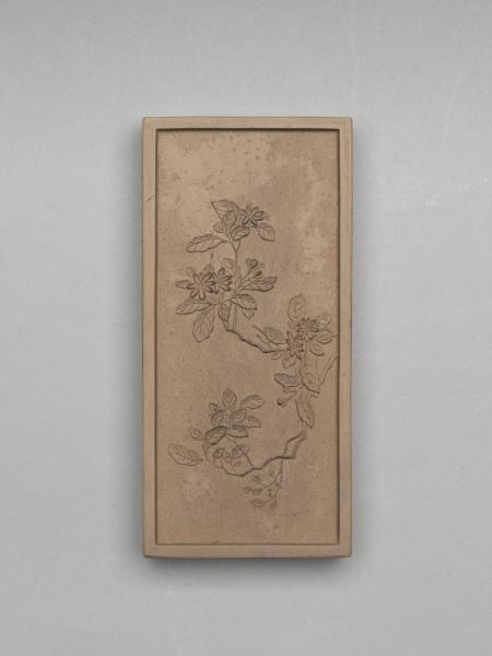 御詠名華詩「茉莉」淺褐墨