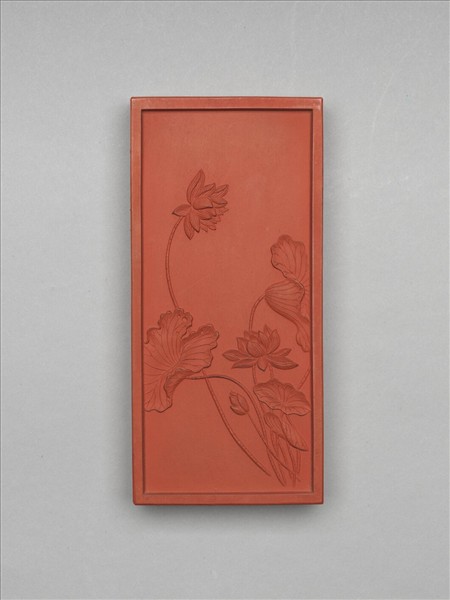 御詠名華詩「荷」硃墨