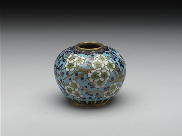 掐絲琺瑯梅花紋水盛（一對）