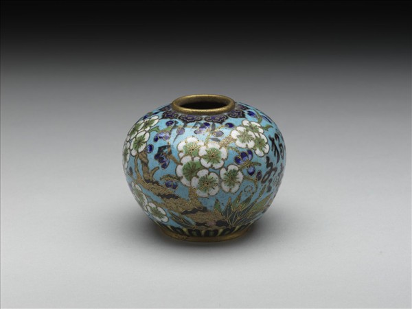 掐絲琺瑯梅花紋水盛（一對）