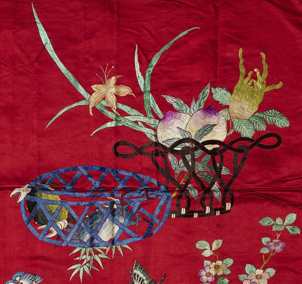 繡吉祥圖案桌圍