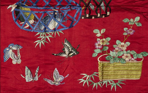 繡吉祥圖案桌圍