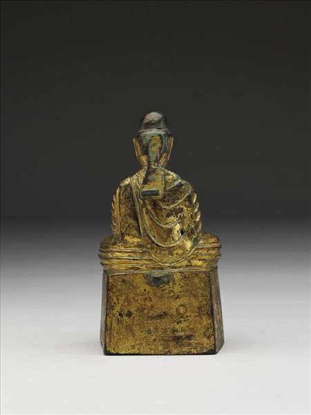 青銅鎏金佛坐像