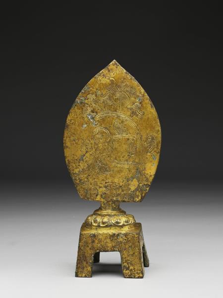 青銅鎏金觀音菩薩立像