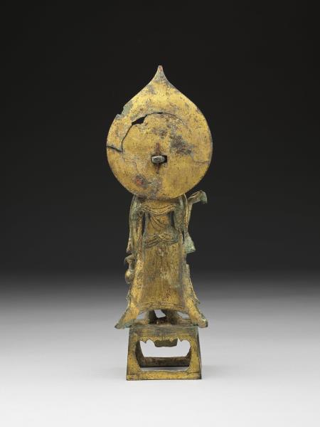 青銅鎏金觀音菩薩立像