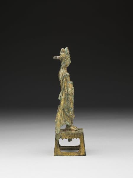 青銅鎏金觀音菩薩立像