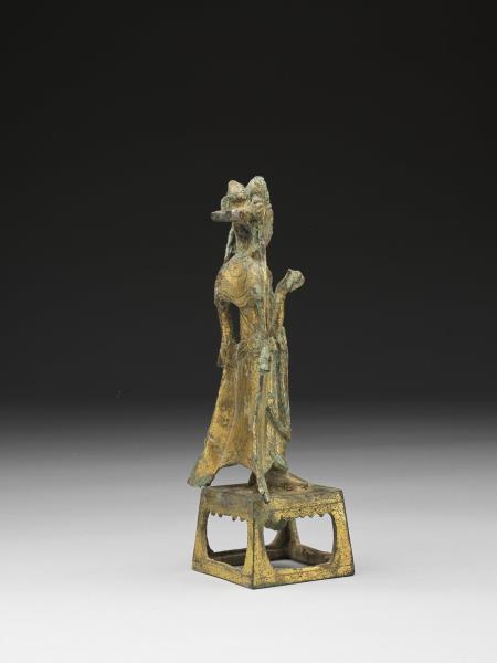 青銅鎏金觀音菩薩立像