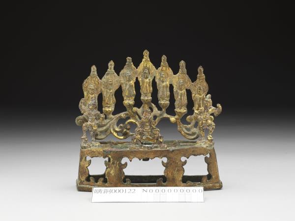 青銅鎏金七世佛像