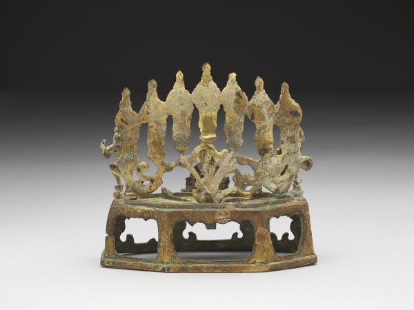 青銅鎏金七世佛像