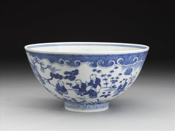 青花嬰戲圖碗