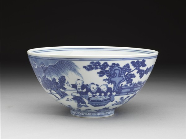 青花嬰戲圖碗