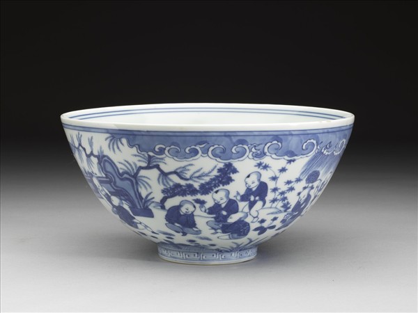 青花嬰戲圖碗