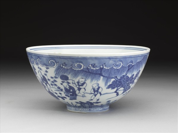 青花嬰戲圖碗