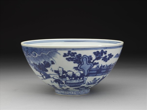 青花嬰戲圖碗