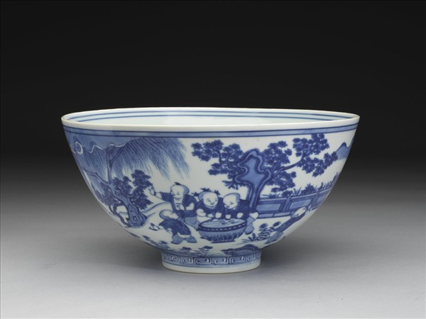 青花嬰戲圖碗