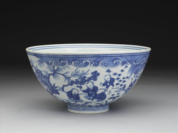 青花嬰戲圖碗