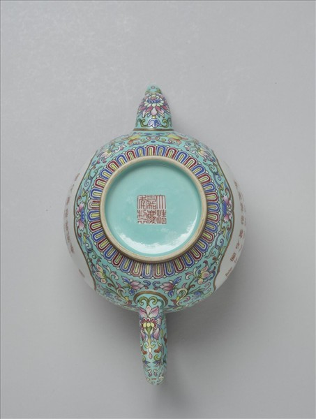 湖綠地開光詩句茶壺