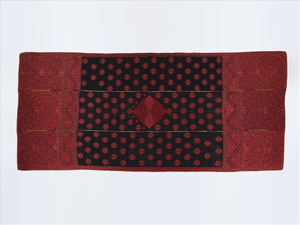 巴基斯坦 紅地刺繡頭巾