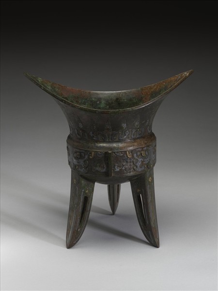 錯金銀獸面紋角