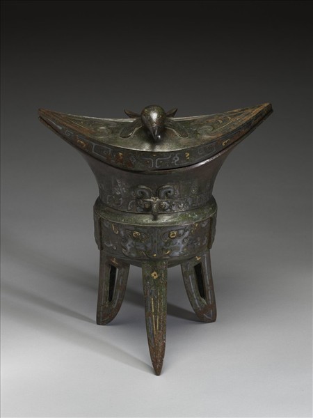 錯金銀獸面紋角