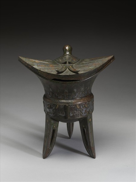 錯金銀獸面紋角