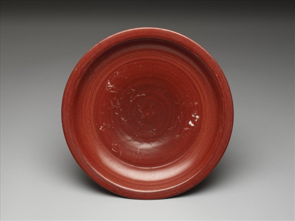 官窯 礬紅大盤