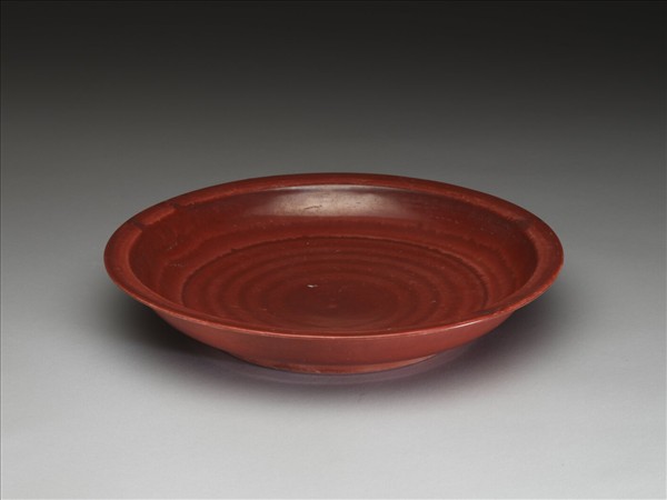 官窯 礬紅大盤