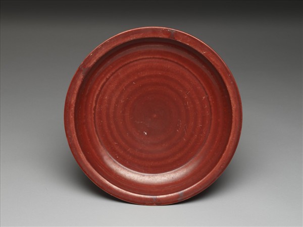 官窯 礬紅大盤