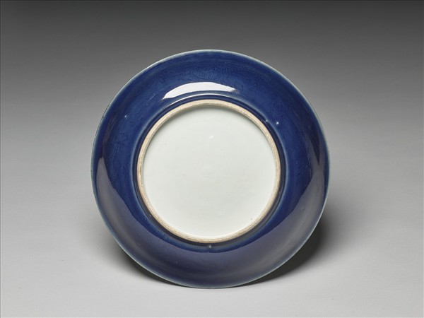 霽青釉雲龍紋盤