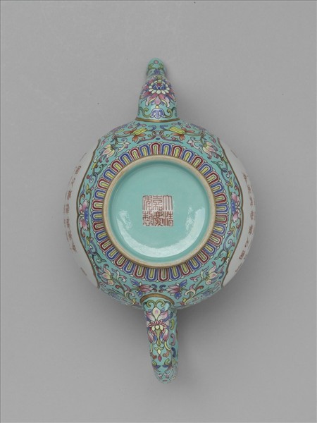 湖綠地開光詩句茶壺