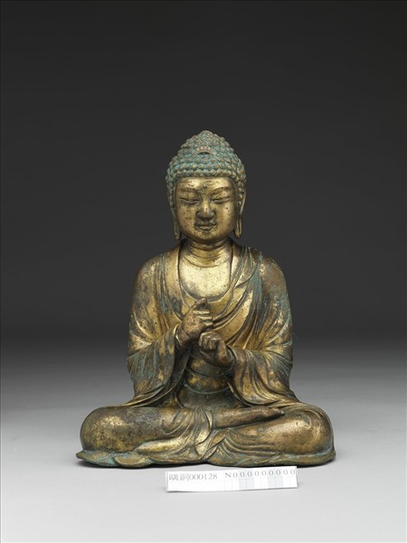 青銅鎏金大日如來坐像