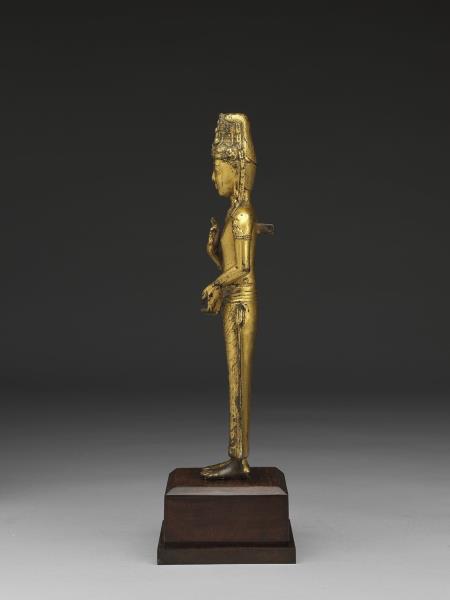 青銅鎏金觀音菩薩立像