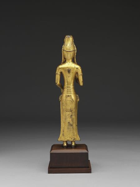 青銅鎏金觀音菩薩立像