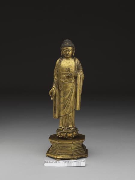 青銅鎏金阿彌陀佛立像
