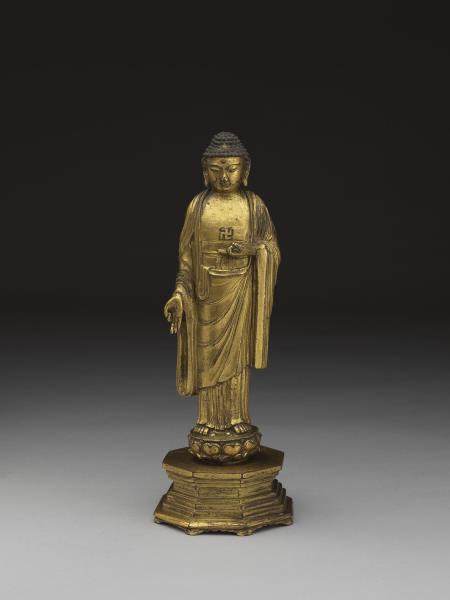 青銅鎏金阿彌陀佛立像