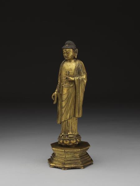 青銅鎏金阿彌陀佛立像