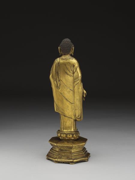 青銅鎏金阿彌陀佛立像