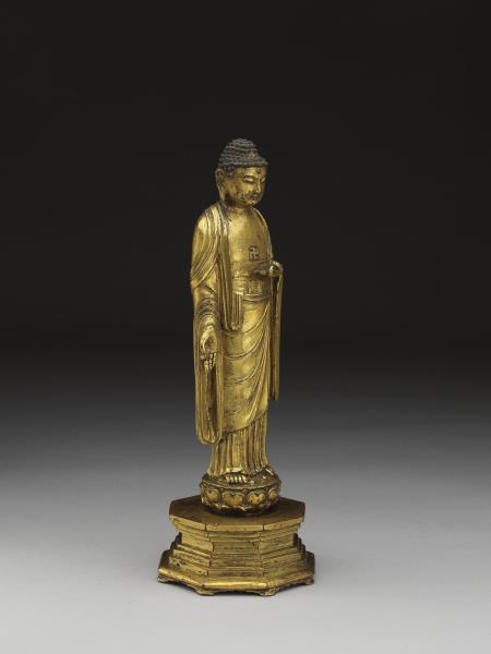 青銅鎏金阿彌陀佛立像