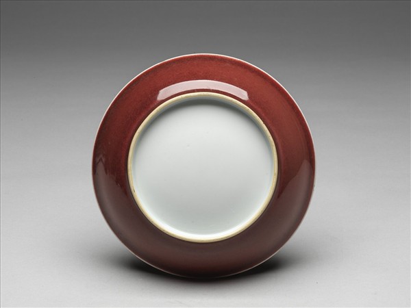 霽紅釉盤